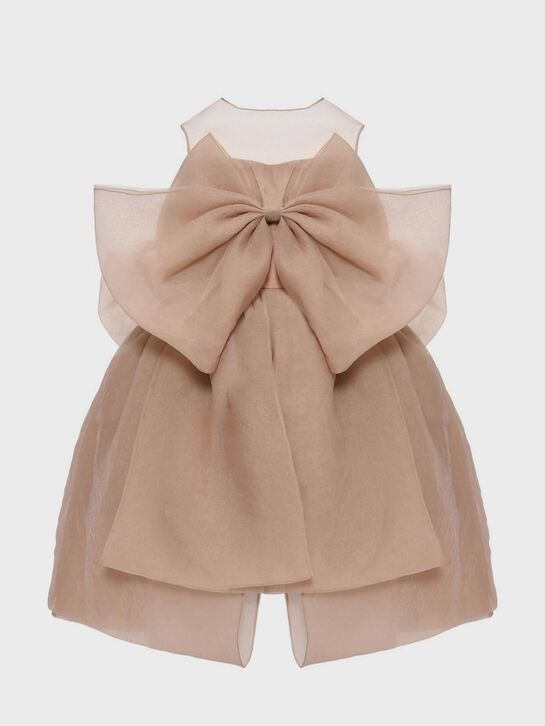 Платье с бантом, бежевое Maison Ava | Фото 1