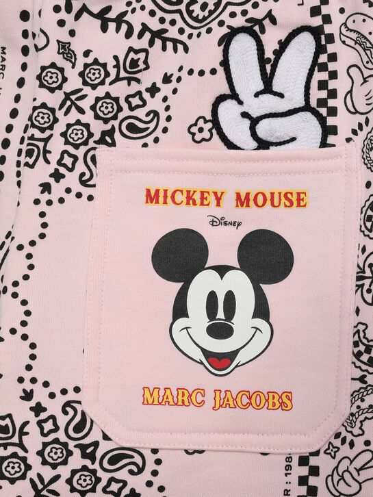 Спортивные брюки с принтом &quot;Микки Маус&quot;, розовые Marc Jacobs | Фото 3