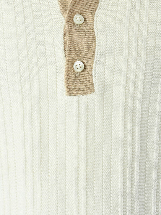 Футболка-поло с коричневой отделкой Eleventy | Фото 3