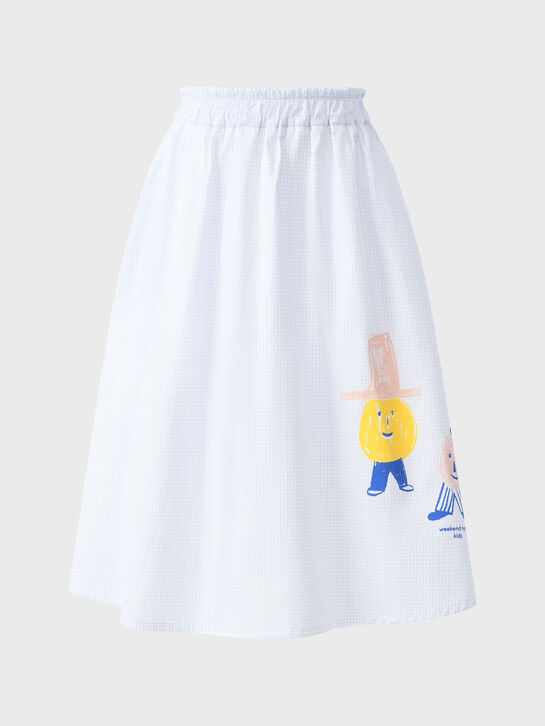 Юбка с принтом, белая Weekend house kids | Фото 1