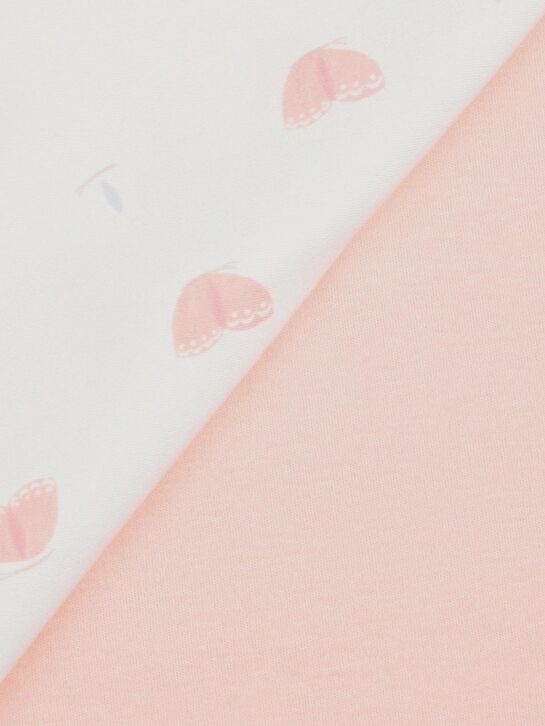 Комплект маек с принтом разноцветных бабочек + однотонная, 2шт Sanetta | Фото 3