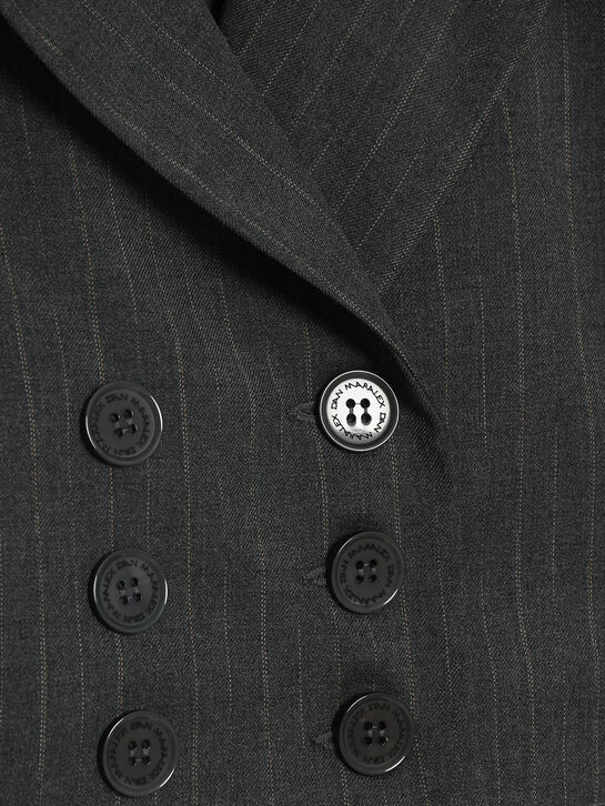 Пиджак укороченный в полоску, серый Dan Maralex | Фото 4