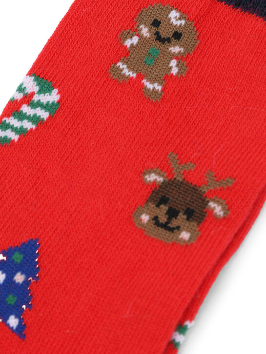 Носки с новогдним принтом, красные Story Loris | Фото 2