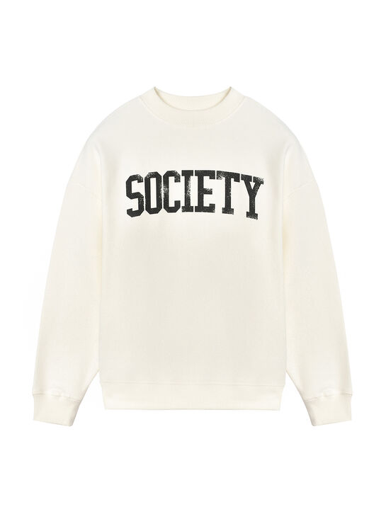 Свитшот с лого, белый The New Society | Фото 1