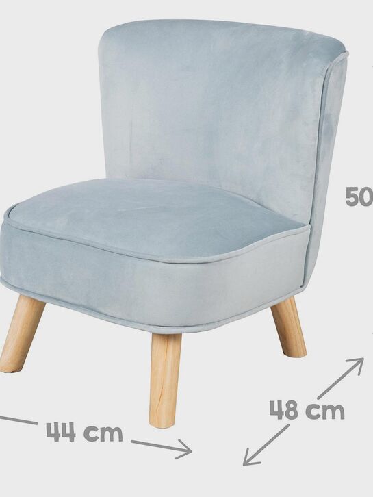 Детское велюровое кресло Lil Sofa, голубой Roba | Фото 8