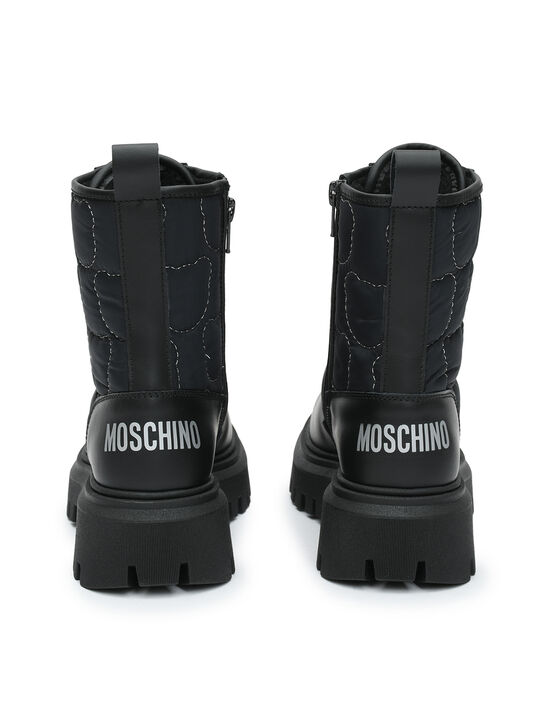 Ботинки с простроченными лого Moschino | Фото 4