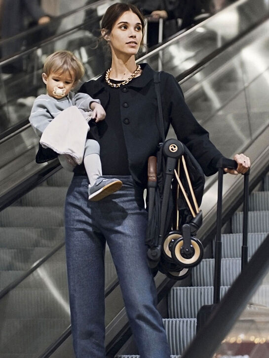 Коляска Coya Rosegold Peach Pink с дождевиком и бампером CYBEX | Фото 11