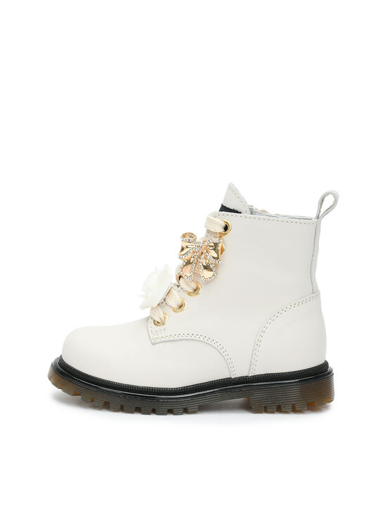 Ботинки с розой и бантом Monnalisa | Фото 1