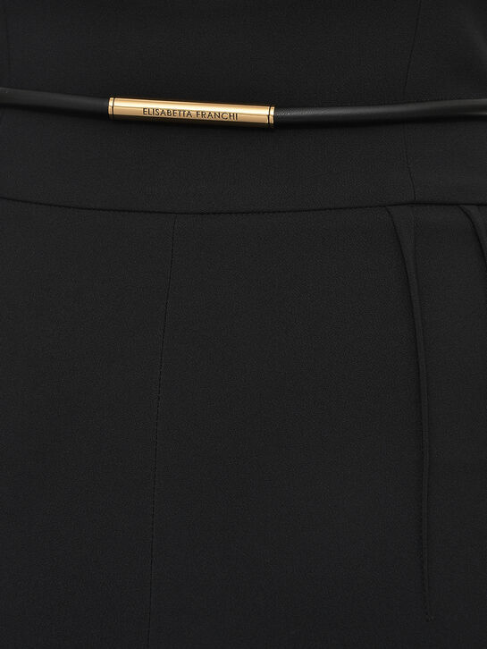 Брюки, высокая посадка, черные Elisabetta Franchi | Фото 4
