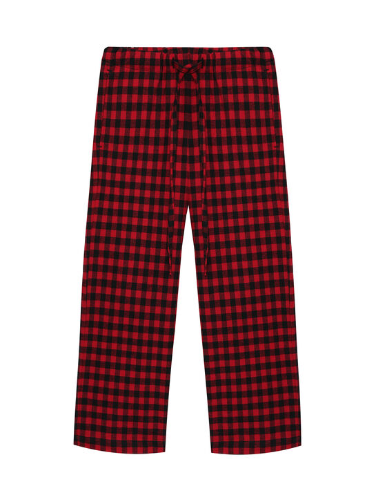 Пижама с новогодним принтом и брюками в клетку Dan Maralex | Фото 4