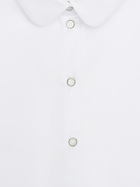 Белая рубашка из хлопка KengLabel | Фото 3