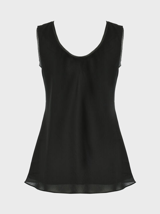 Топ черного цвета с широкими бретелями Flashin | Фото 6