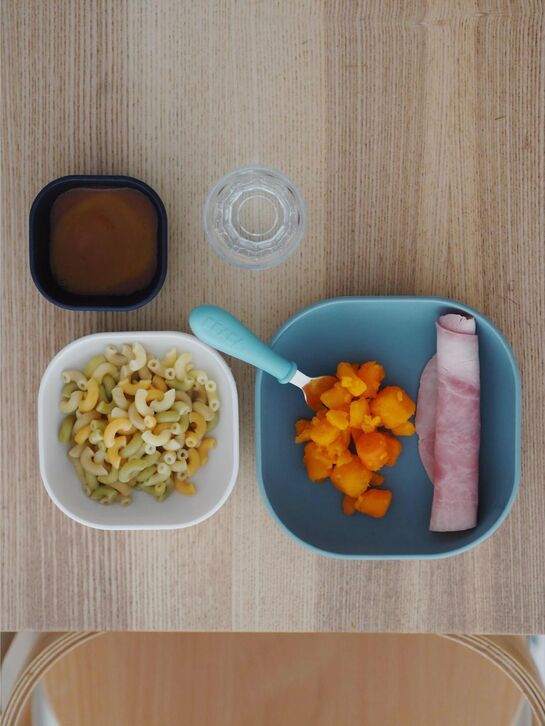 Набор посуды из 3 детских тарелок, синий BEABA | Фото 2