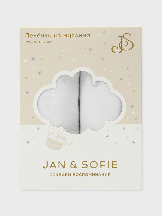 Комплект пеленок, принт &quot;Панда&quot;, 120x120 см Jan&Sofie | Фото 7