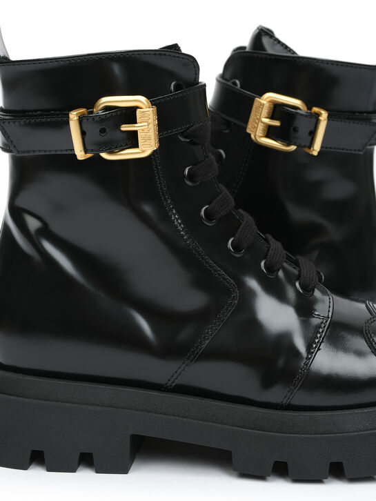 Ботинки с пряжками, черные Moschino | Фото 6