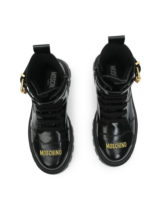 Ботинки с пряжками, черные Moschino | Фото 4