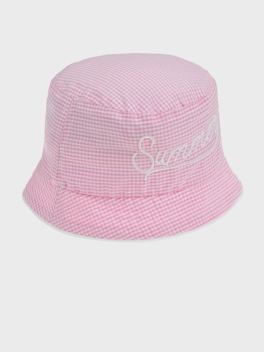 Панама в мелкую клетку, розовая Catya | Фото 1