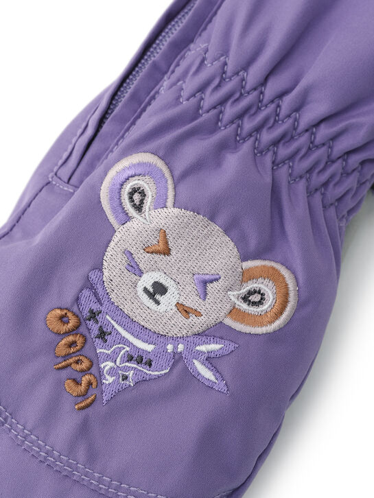 Варежки непромокаемые с молнией, сиреневые Poivre Blanc | Фото 4