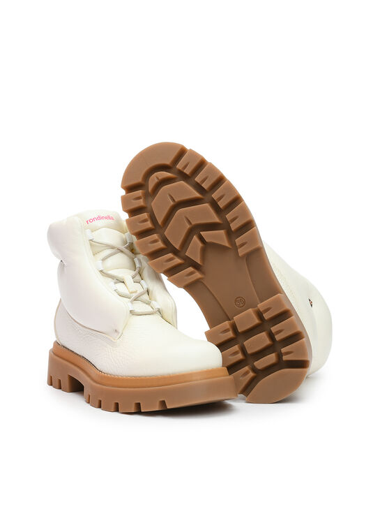 Ботинки с флисовой подкладкой, кремовые Rondinella | Фото 7