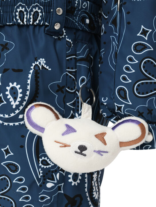 Комбинезон с меховым капюшоном и сплошным принтом Poivre Blanc | Фото 3