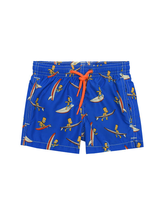 Синие шорты для купания с принтом &quot;Барт Симпсон&quot; Saint Barth | Фото 1