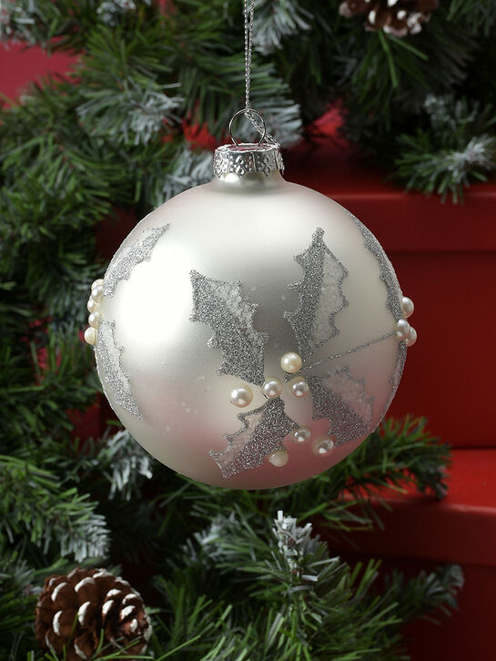 Шар 3D с жемчужинами, 10 см, серебро, 2 вида Goodwill | Фото 2
