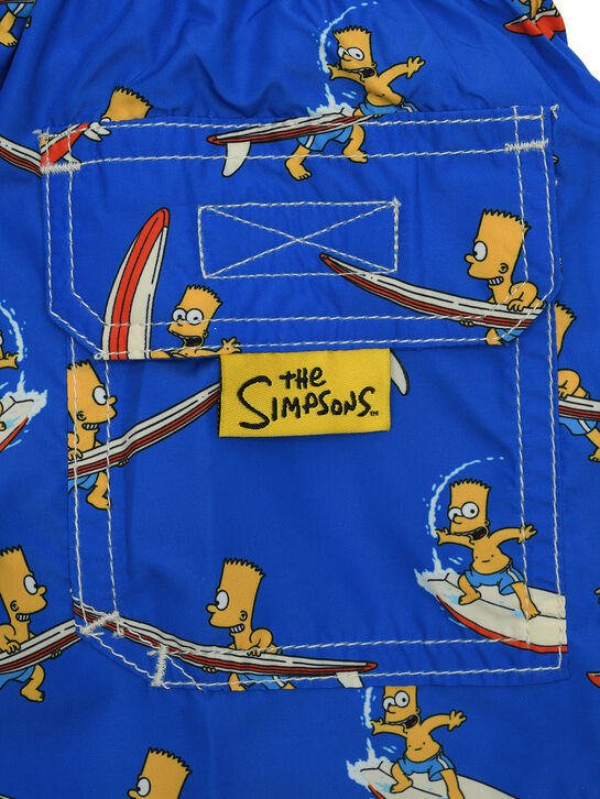 Синие шорты для купания с принтом &quot;Барт Симпсон&quot; Saint Barth | Фото 3