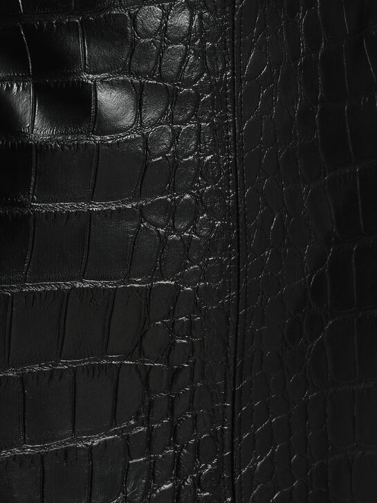 Юбка-карандаш из эко-кожи, черная Elisabetta Franchi | Фото 4