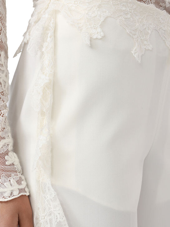 Брюки с кружевным поясом Blumarine | Фото 7