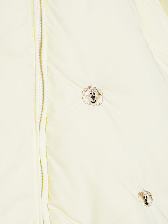 Конверт с отделкой мехом енота, белый Manudieci | Фото 3