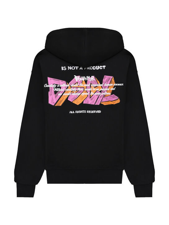 Толстовка-худи с лого, черная Disclaimer | Фото 2