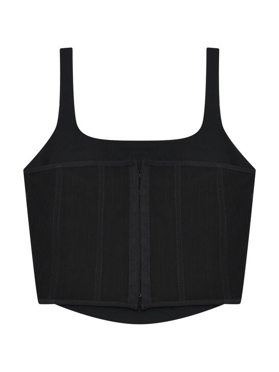Топ корсетный, черный Patrizia Pepe | Фото 1