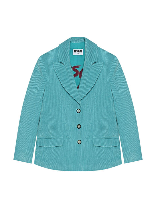 Пиджак вельветовый, бирюзовый MSGM | Фото 1