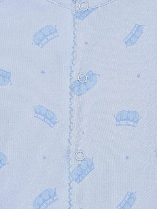 Трикотажный комбинезон с принтом &quot;короны&quot; Lyda Baby | Фото 3