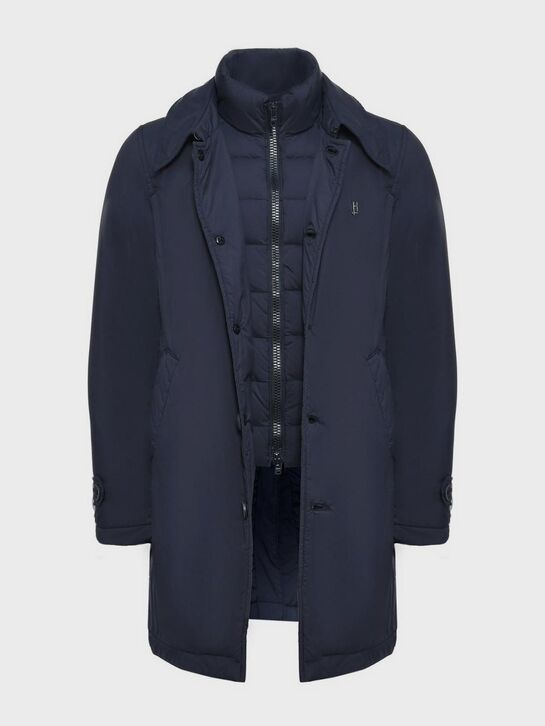 Куртка на пуговицах, темно-синяя Herno | Фото 3