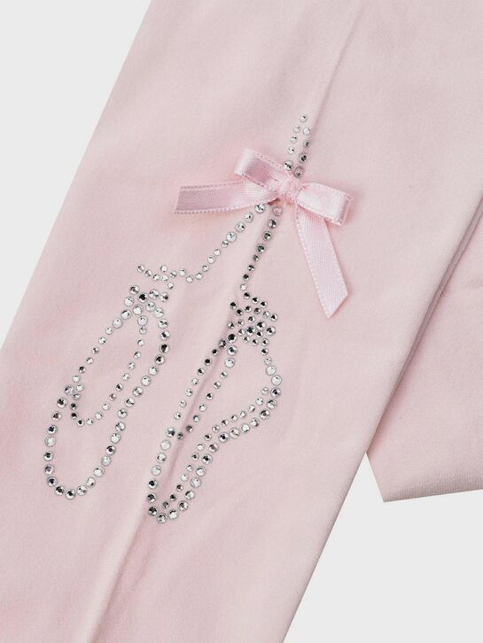 Колготки с пуантами из стразов, розовые Story Loris | Фото 2