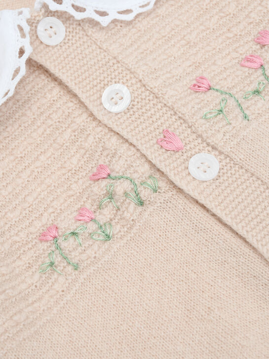 Комбинезон с белым воротником, бежевый Born to Bloom | Фото 3