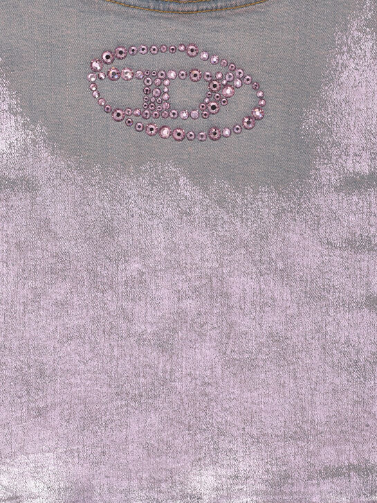 Топ с лого из стразов Diesel | Фото 4