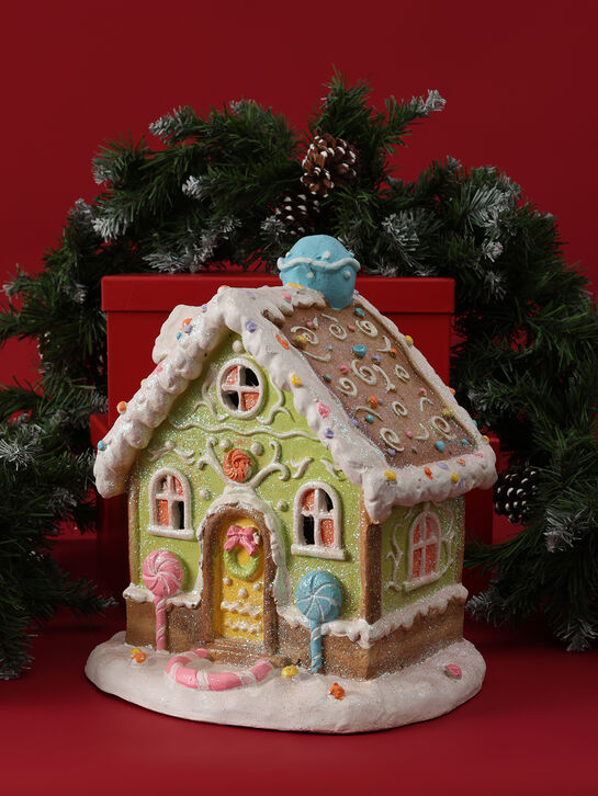 Фигрка декоративная &quot;Домик&quot; с подсветкой (АААх3) 28 см TIANQIN ARTS AND CRAFTS | Фото 2