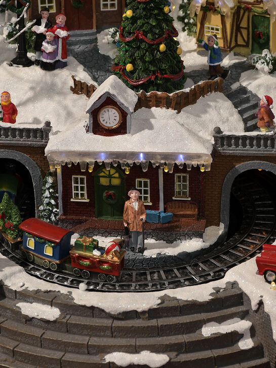 Новогодний сувенир &quot;Деревня в горах&quot; с адаптером, 22,7x23,6x38,8 см LED Timstor | Фото 5