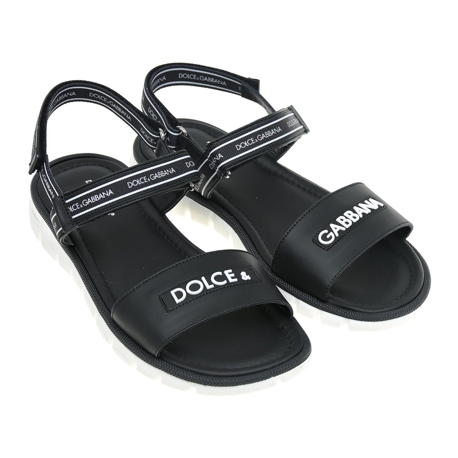 Черные сандалии с логотипом Dolce&Gabbana детские