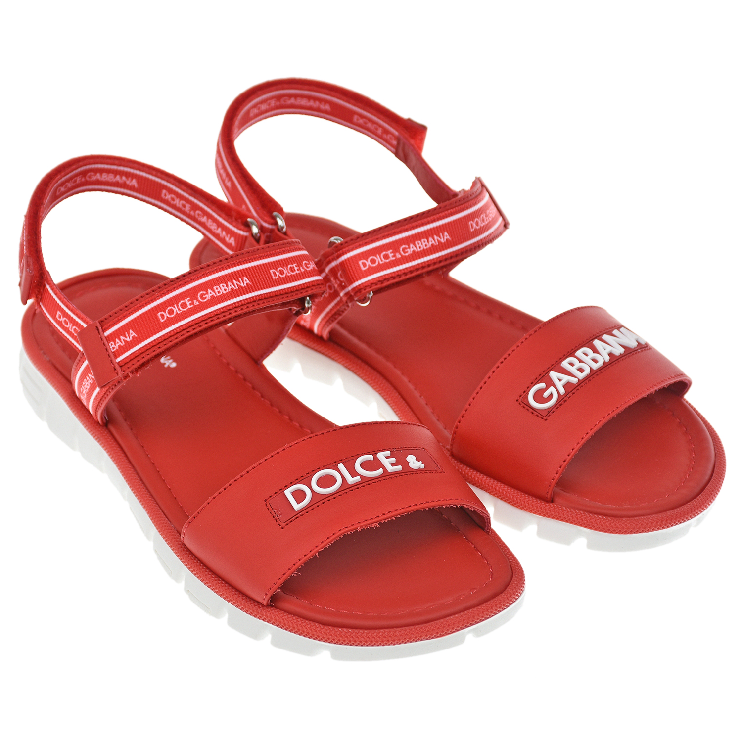 

Красные босоножки из кожи на липучках Dolce&Gabbana детские, Красный, Красные босоножки из кожи на липучках Dolce&Gabbana детские