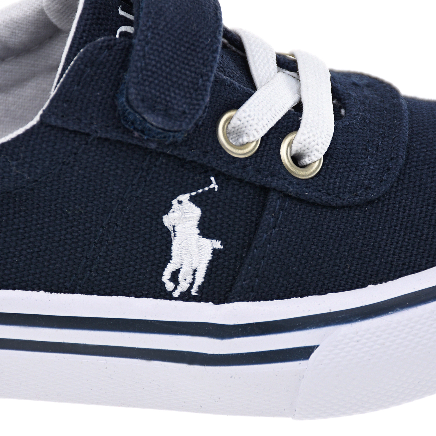 Темно-синие базовые кеды Polo Ralph Lauren детское, размер 23, цвет синий - фото 5