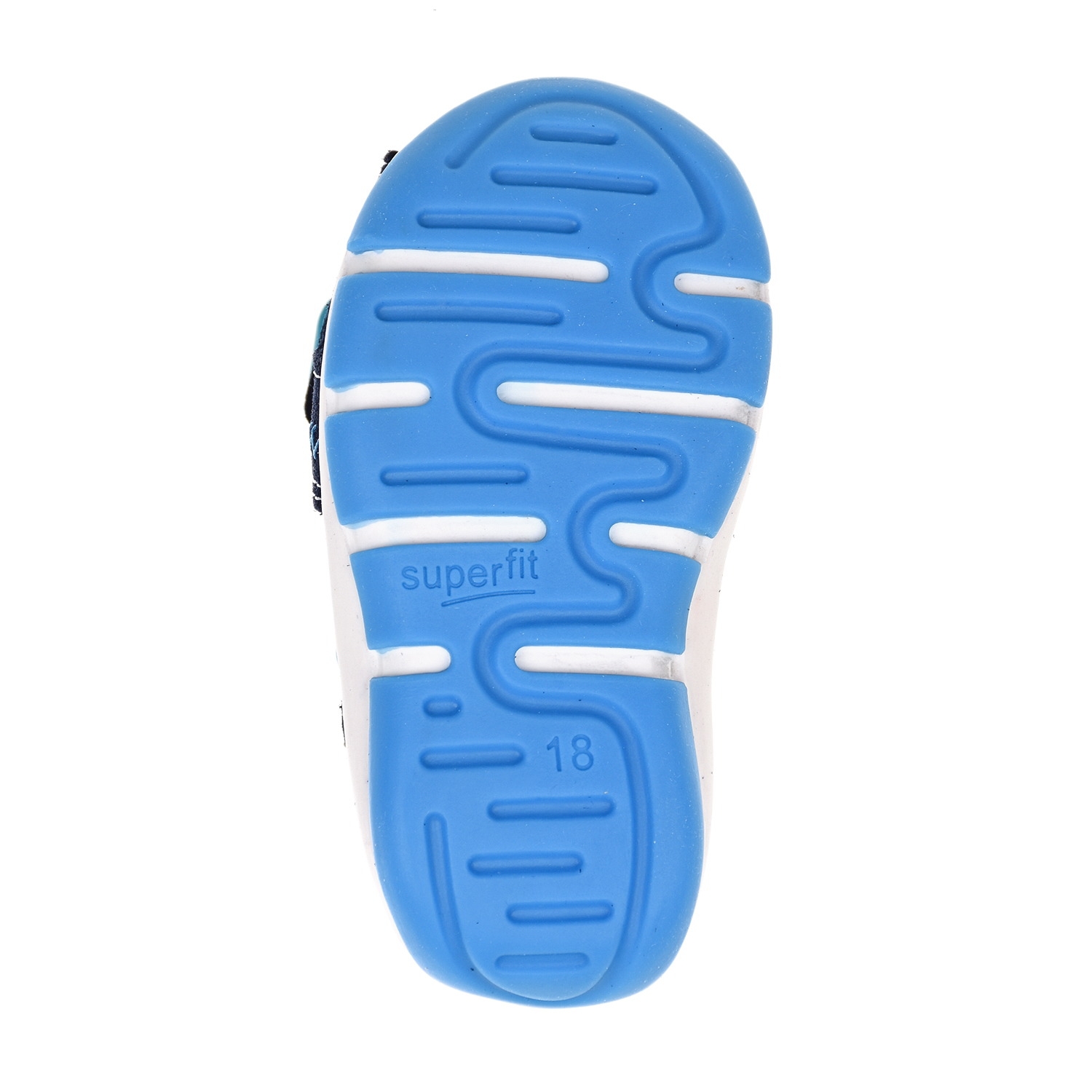 Кожаные сандалии с аппликацией "Футбольный мяч" SUPERFIT детские, размер 18, цвет синий - фото 5