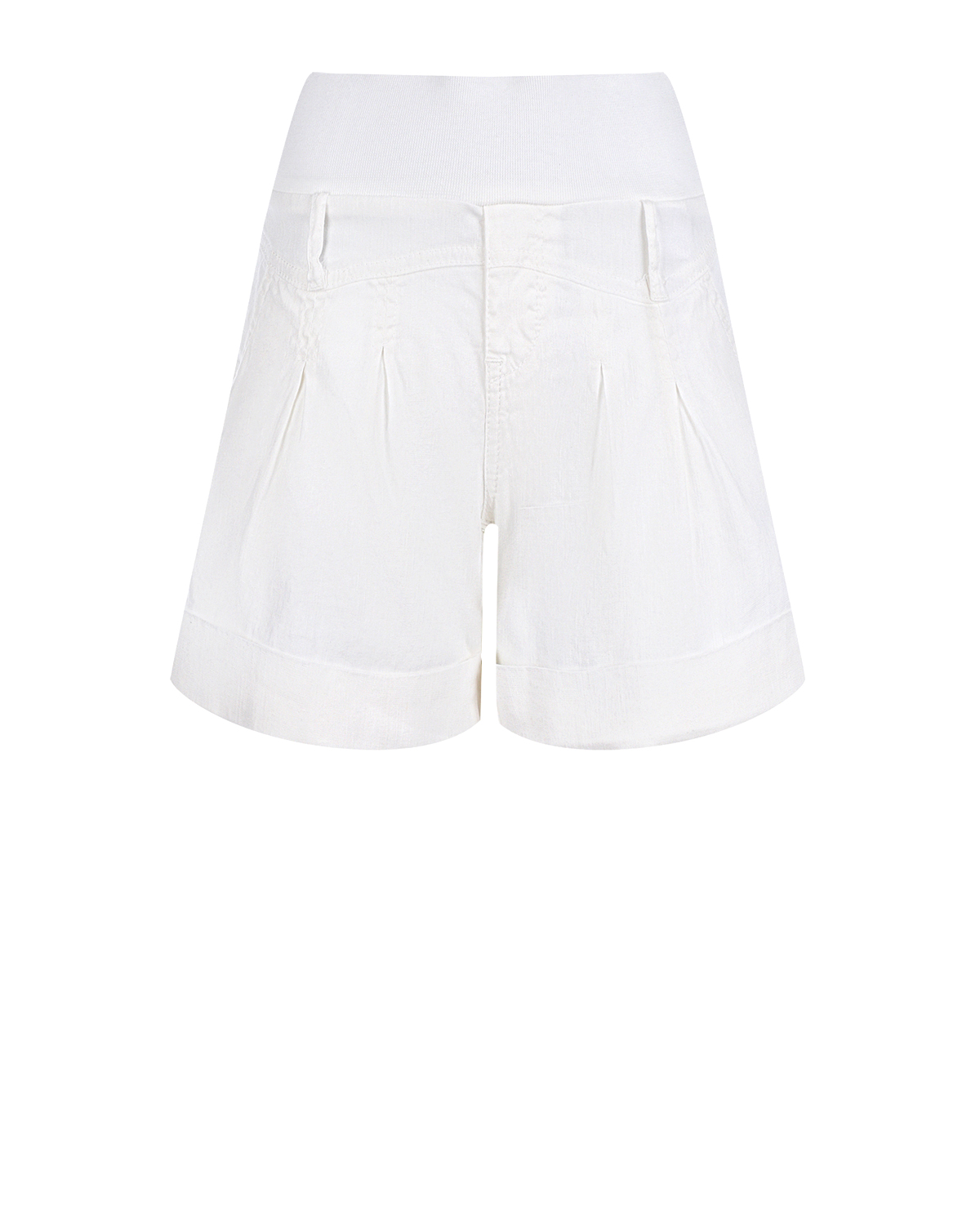 Белые шорты для беременных с эластичным поясом Pietro Brunelli - фото 1