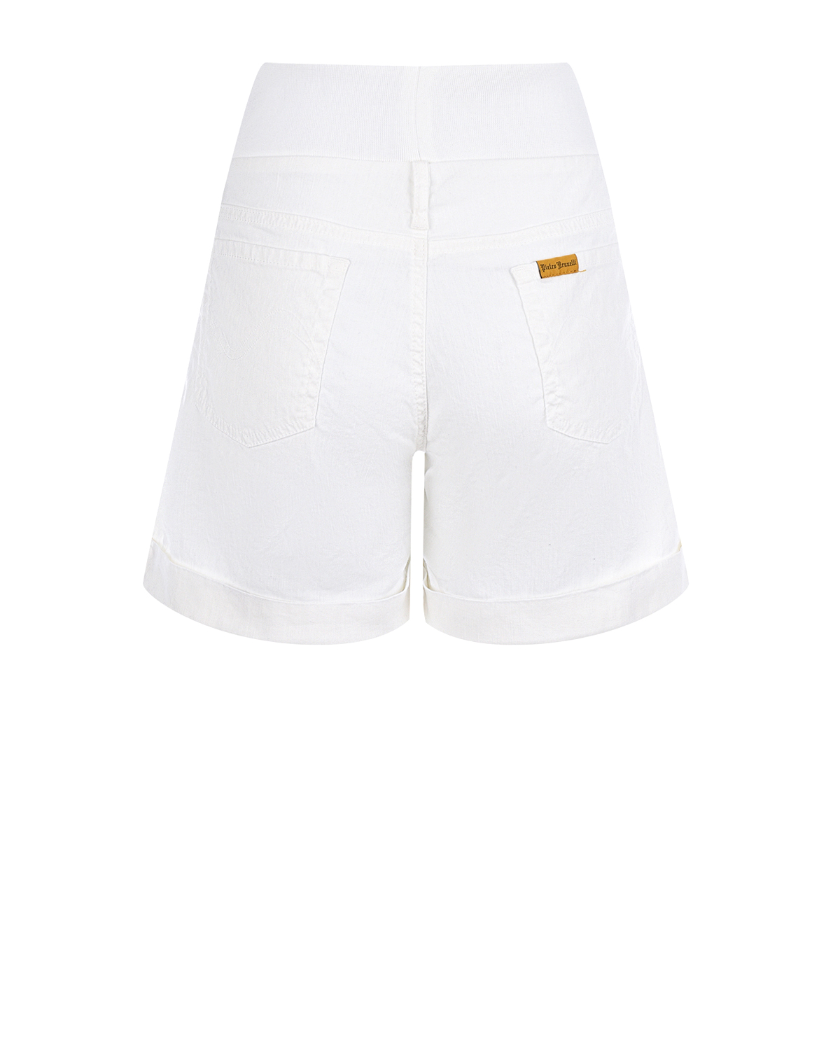 Белые шорты для беременных с эластичным поясом Pietro Brunelli - фото 5