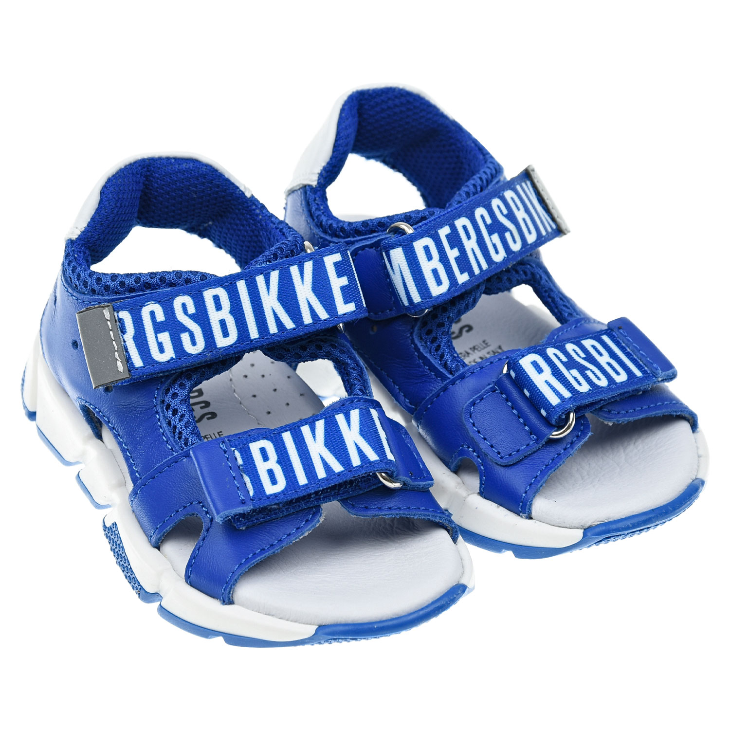 Синие сандалии на липучке Bikkembergs