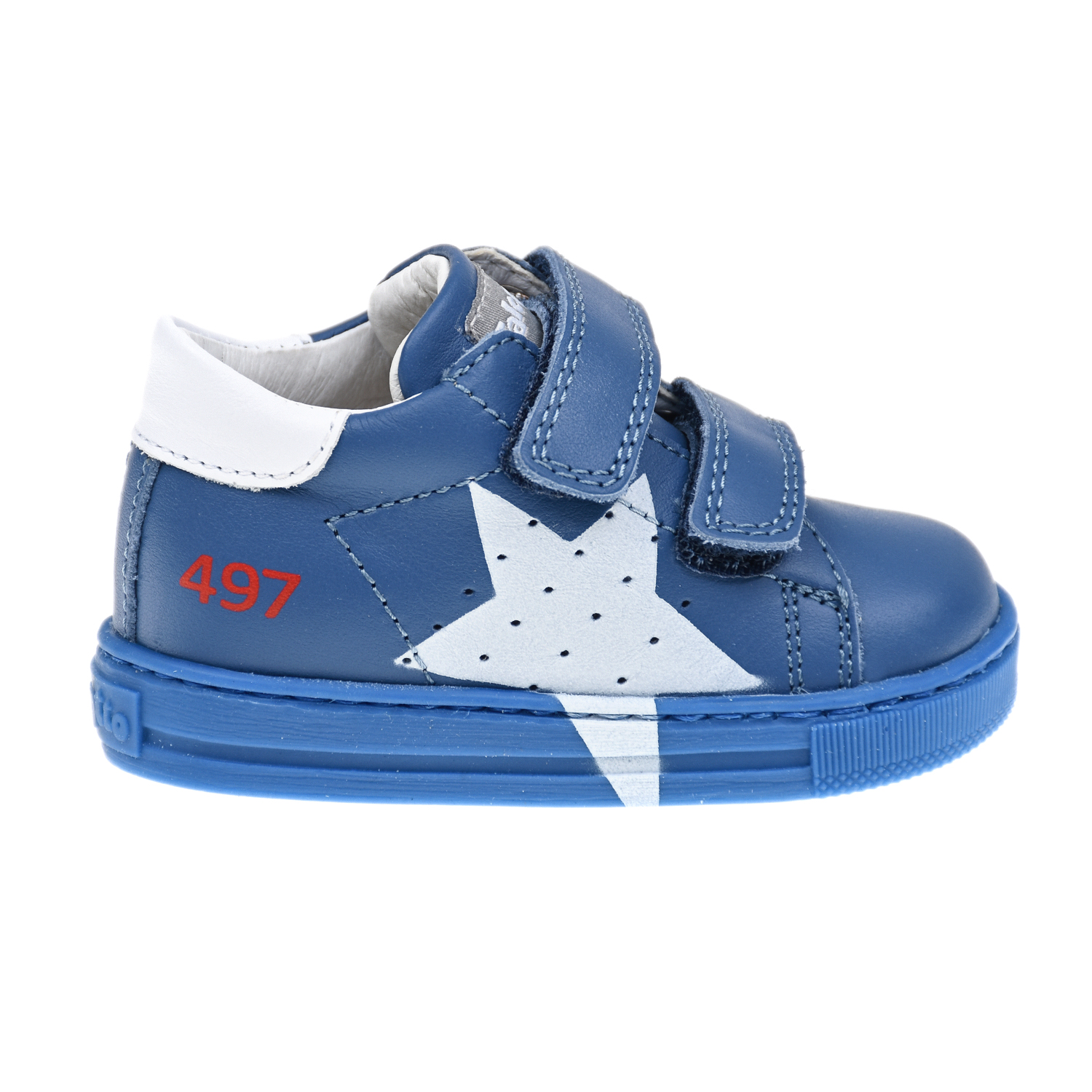 Синие кеды из кожи с принтом "звезда" Falcotto детские, размер 19, цвет синий - фото 2