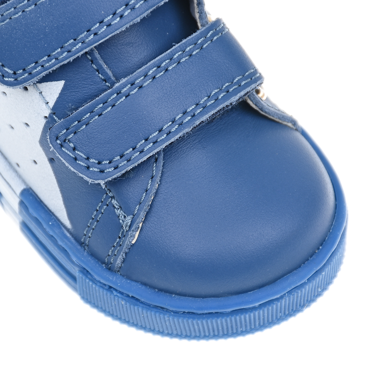 Синие кеды из кожи с принтом "звезда" Falcotto детские, размер 19, цвет синий - фото 6