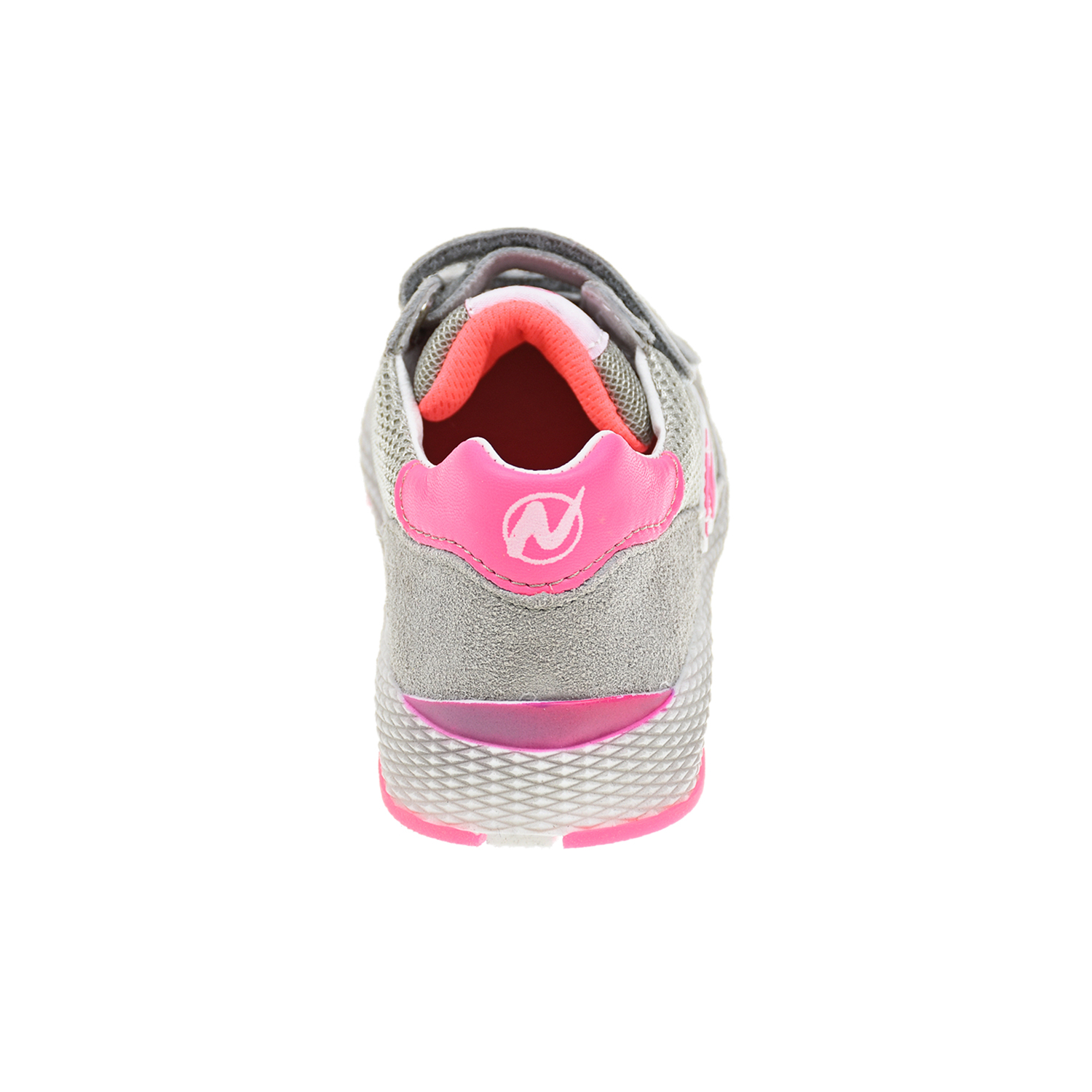 Серые кроссовки с розовым логотипом Naturino детские, размер 27, цвет серый - фото 3